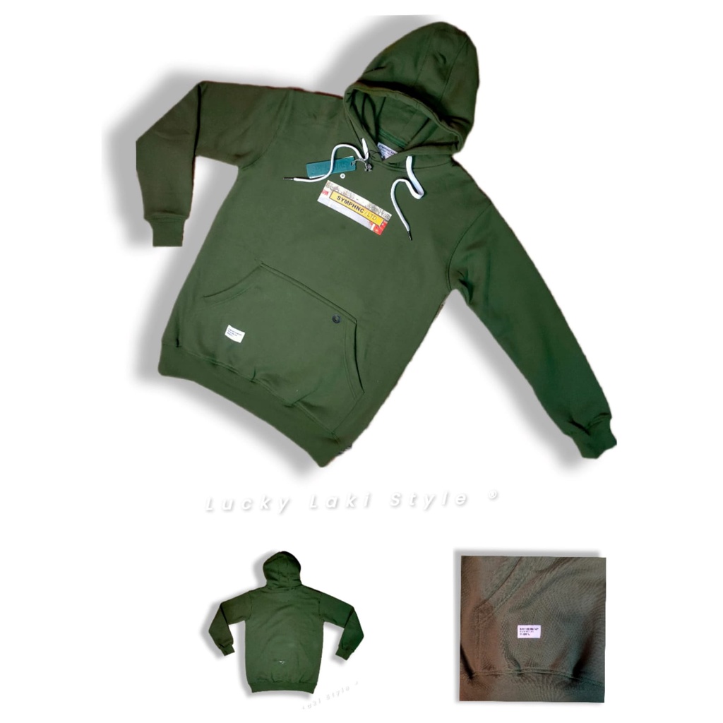 Symphonic ltd Sweater Hoodie Original SWEATER HOODIE PULLOVER CALLIGRAPH YELLOW FOREST GREEN