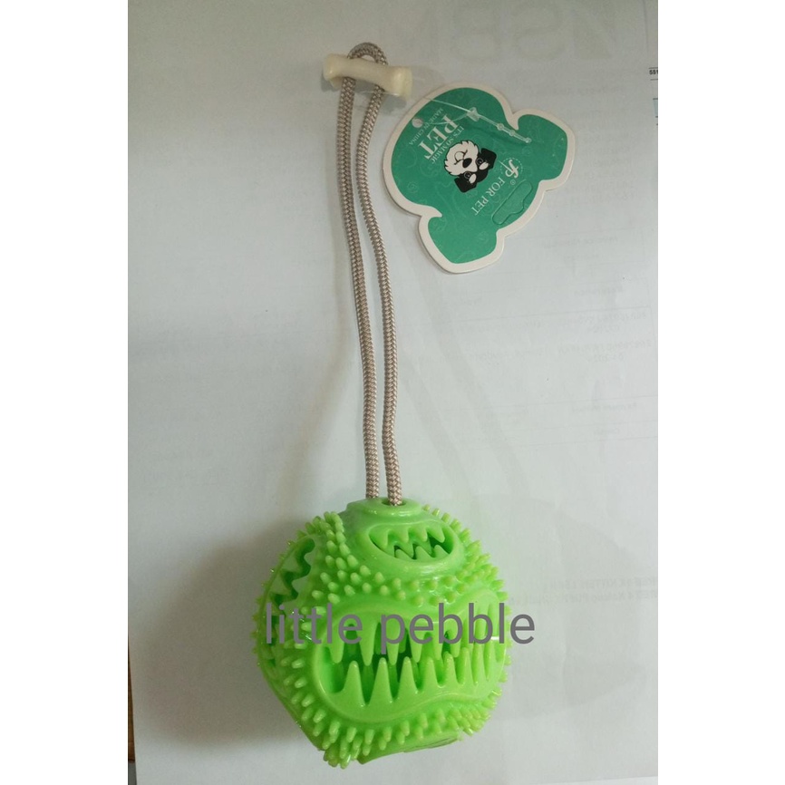 Mainan Anjing Rubber Ball Rope TY37 368646 gigitan anjing