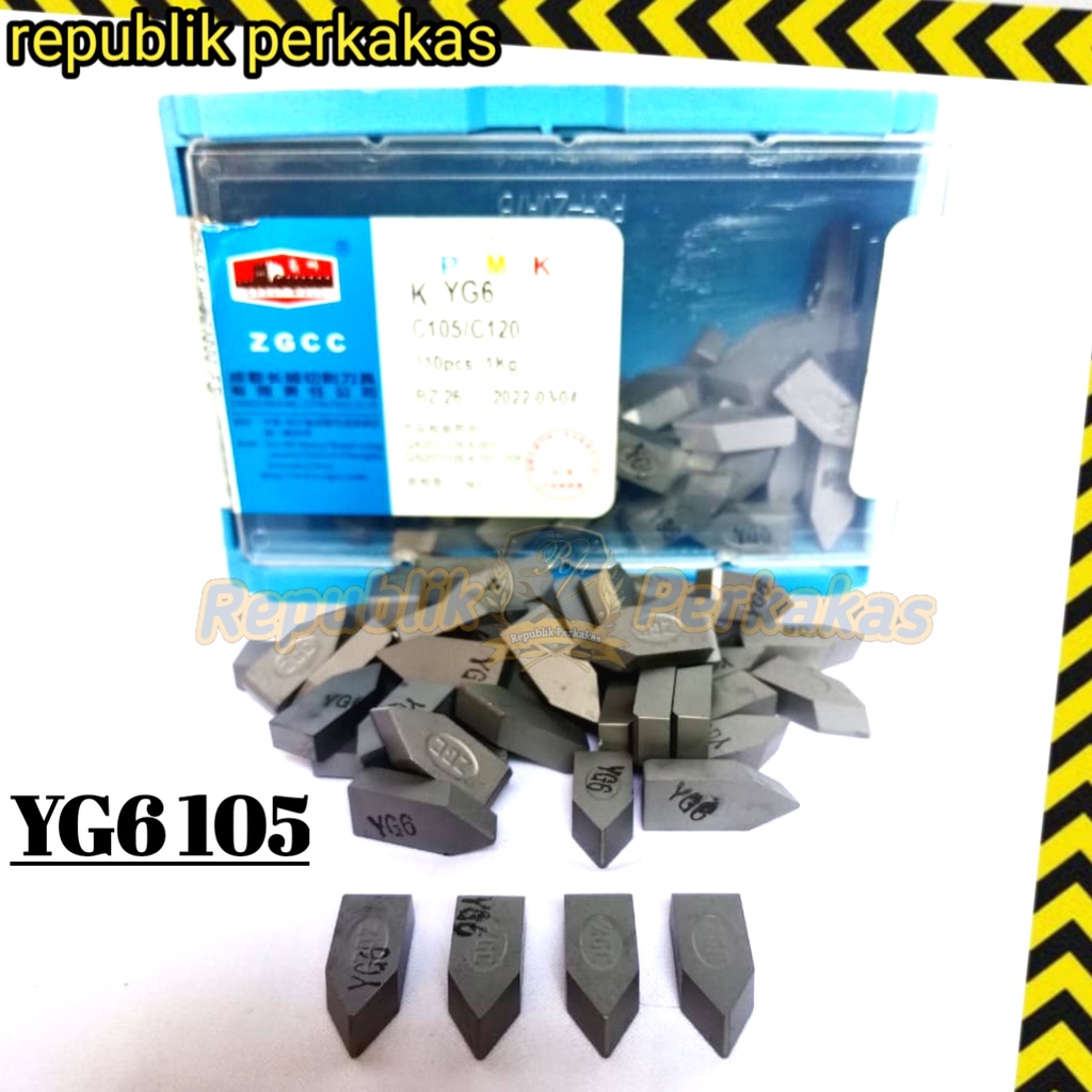 Mata Widia YG6 105/Betel Bubut Pahat / Mata Betel widia