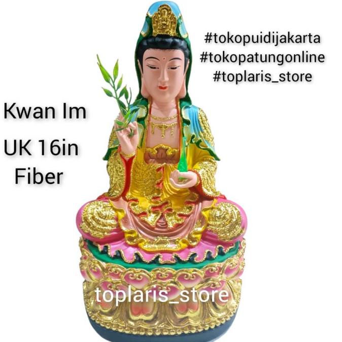 Patung Kwan Im Fiber 16in 022