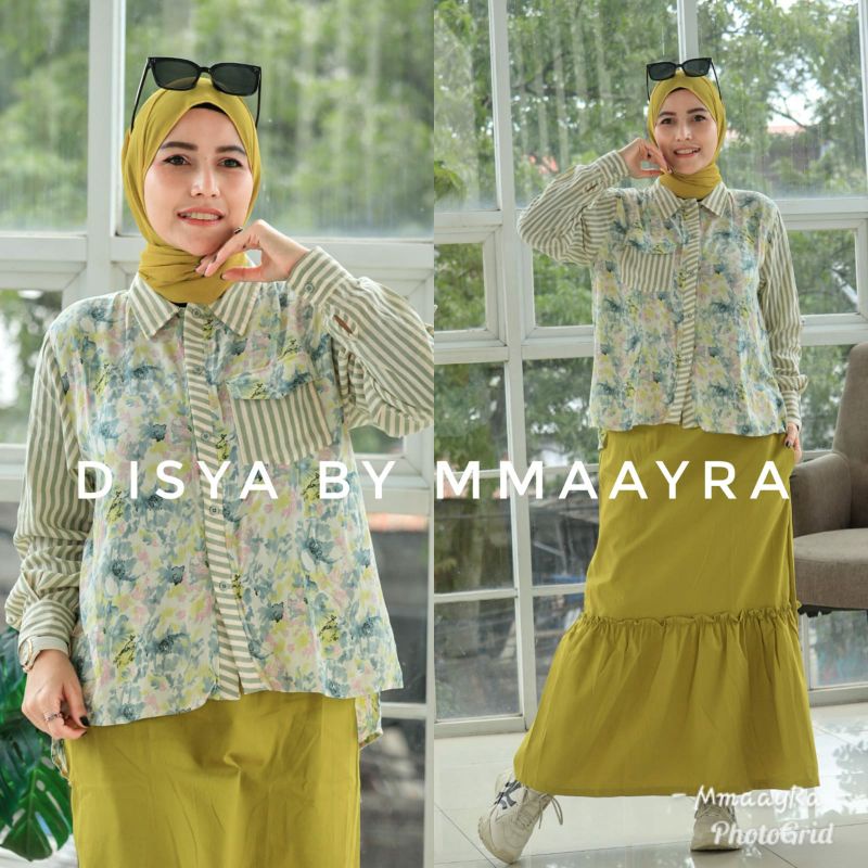 disya by mmaayra setelan kemeja dan rok katun setelan wanita baju wanita baju terbaru baju lebaran o