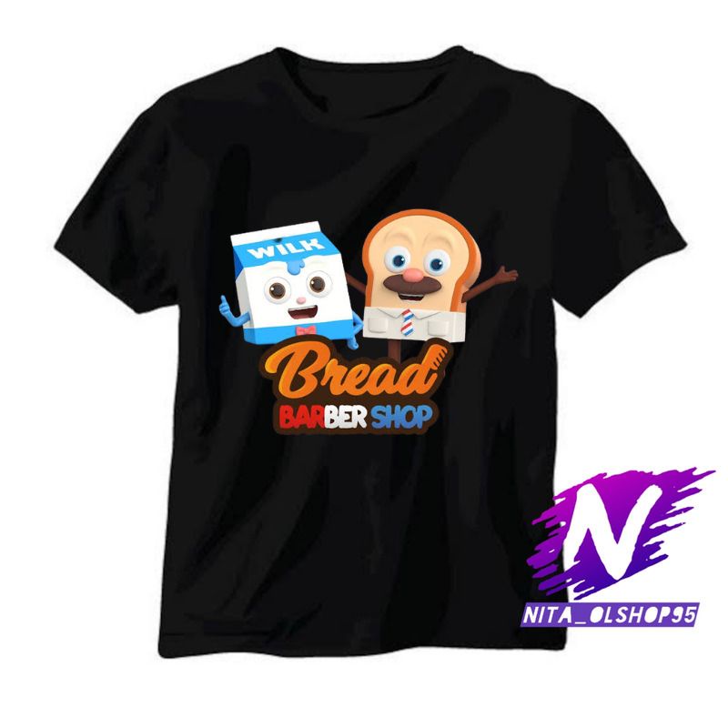 baju anak kaos anak kartun bread barbershop