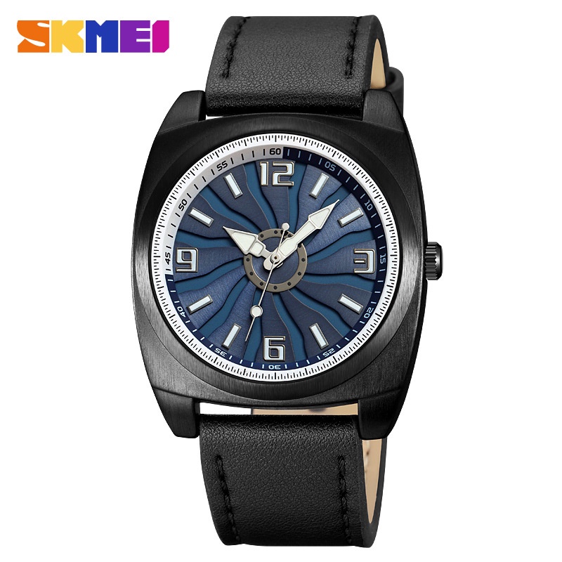 SKMEI 2060 Jam Tangan Pria Analog Kasual Style Tali Kulit WATCHKITE WKOS