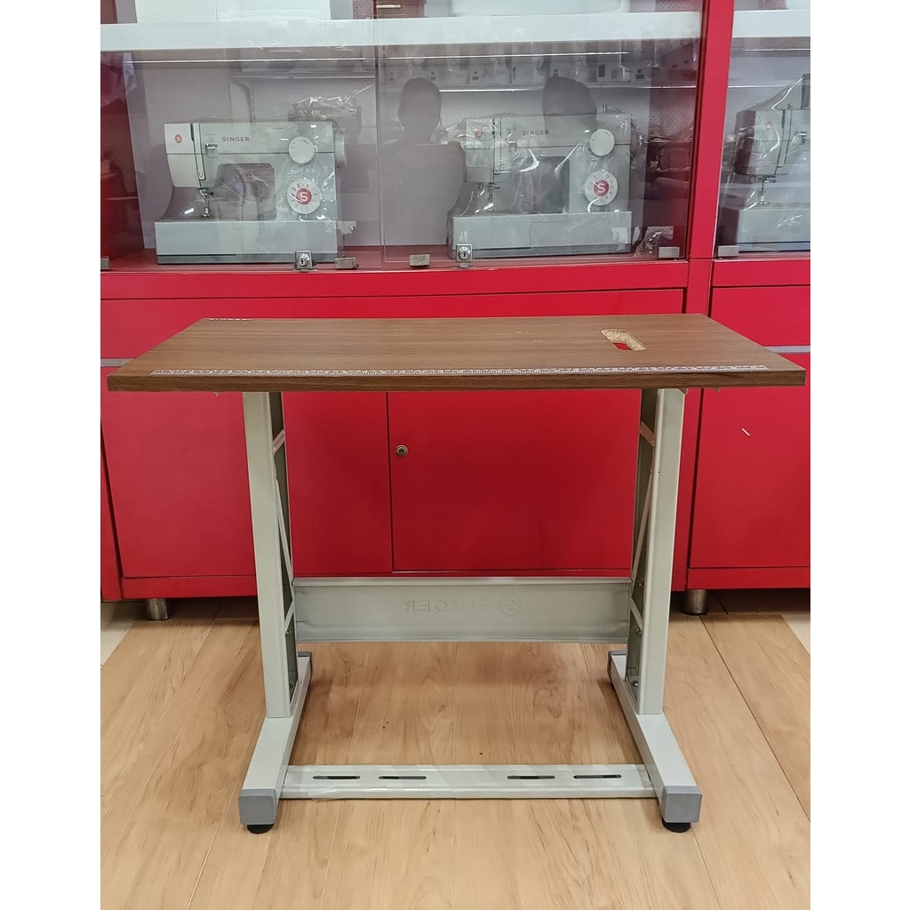 Meja Papan Singer Coklat + Kaki I Singer untuk mesin jahit portable