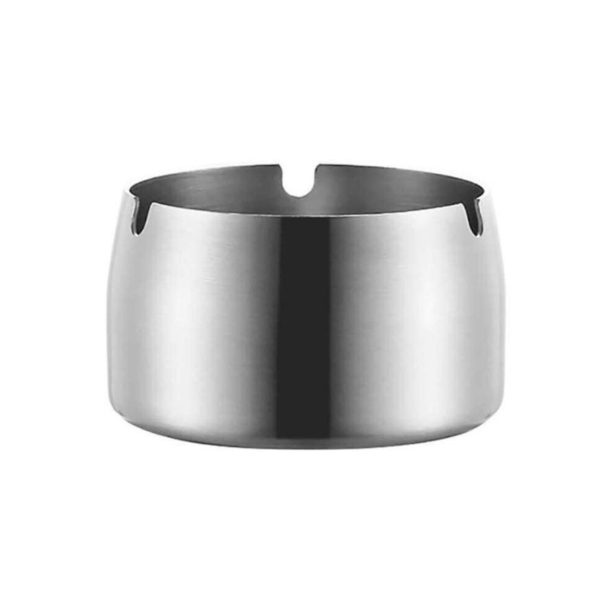 ASBAK ASHTRAY ASH STAINLESS STEEL - T9224 - SILVER .