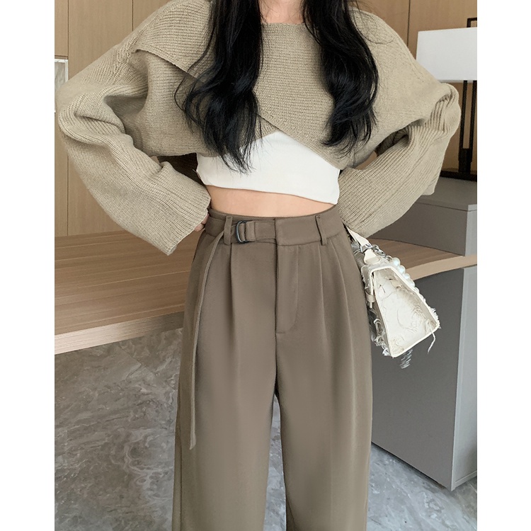 Celana Kulot Highwaist Wanita Terbaru Kekinian Celana Panjang Hitam Korean Style Pants Loose