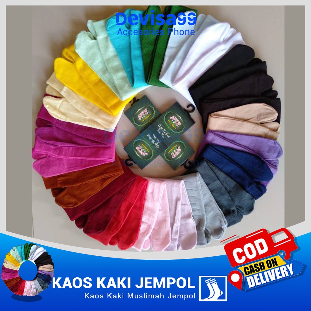 Kaos Kaki Muslimah Jempol Polos | Kaos kaki Panjang dan Tebal Murah Polos bisa Pilih Warna Premium