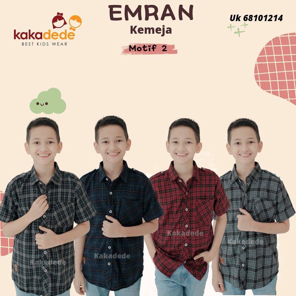 Kemeja Flanel anak Emran by Kakadede Motif 2