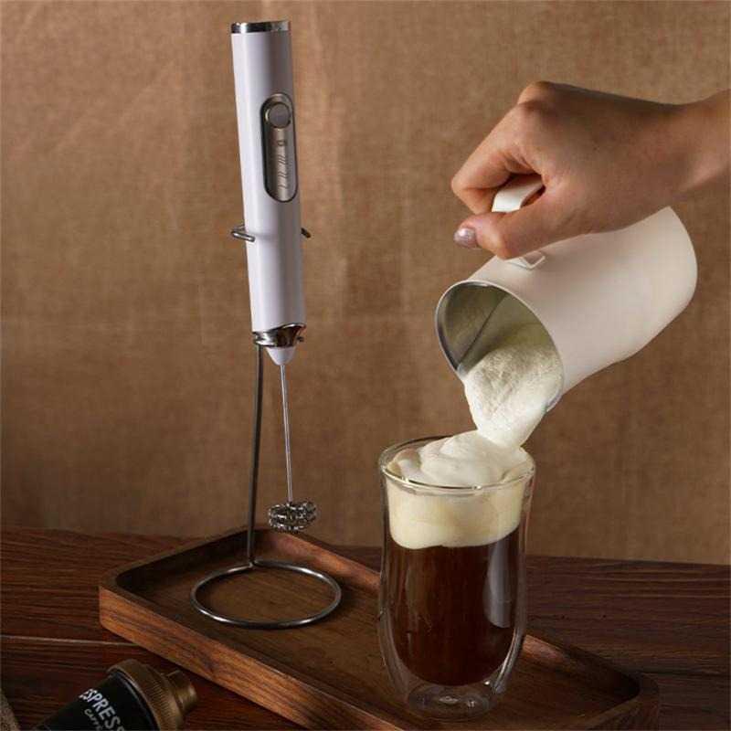 Hand Mixer Mini 2 in 1 Pengocok Telur Whisk Milk Frother - HM23 - White