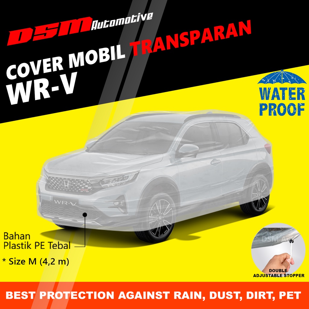 Cover Mobil Honda WRV Transparan / Plastik Tebal Waterproof Outdoor Indoor