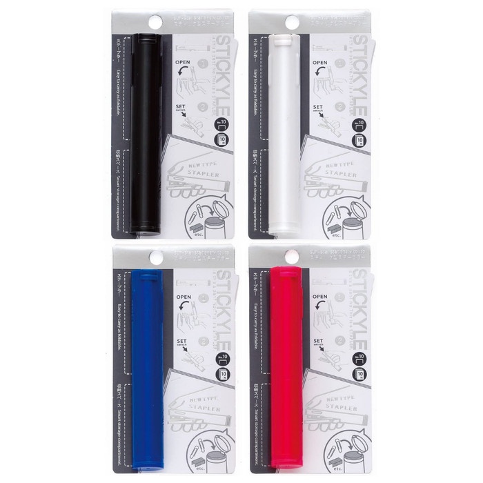 

Terlaris Sun-Star Stickyle Portable Stapler Foldable Pen Type Barrel