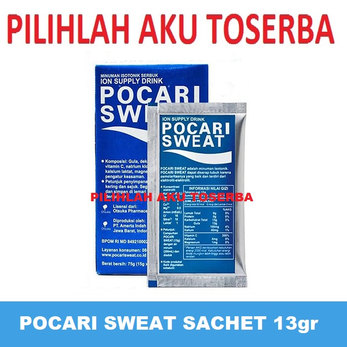 POCARI SWEAT SACHET 13 gram - ( 1 BOX ISI 5 SACHET )