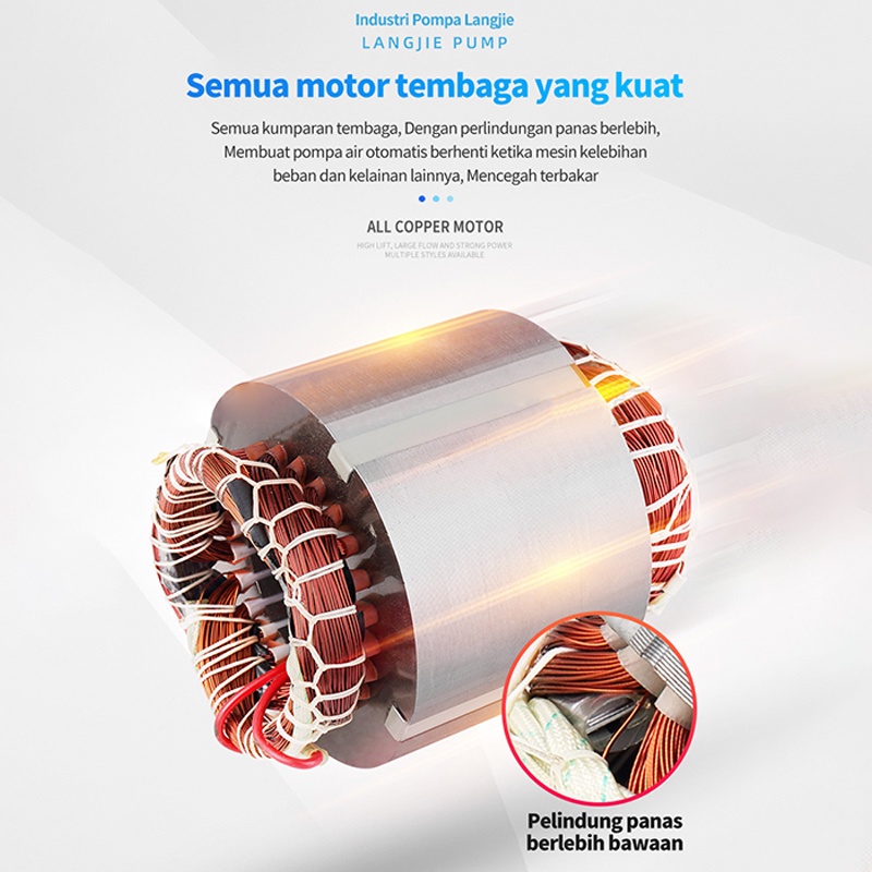 Pompa penguat tekanan air otomatis / Rumah tangga 100W /Keran pompa booster otomatis 200V