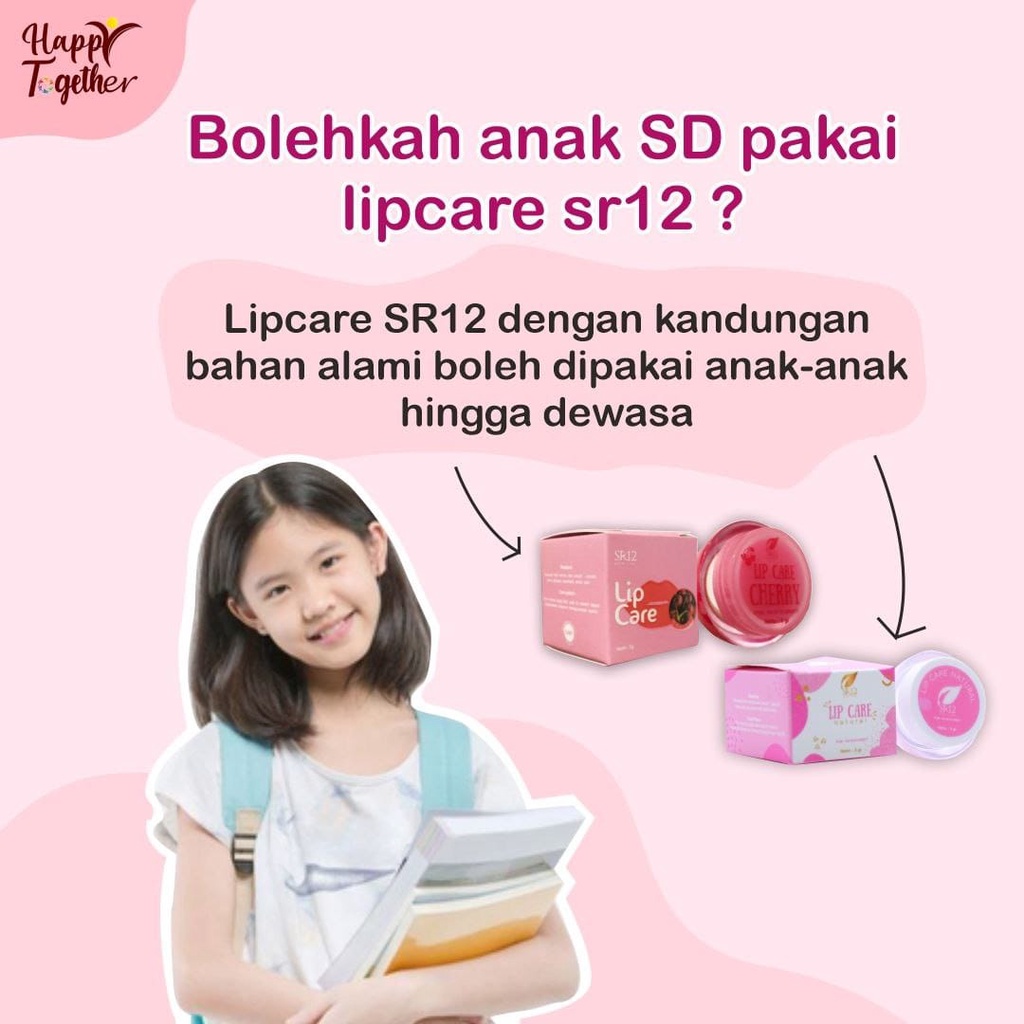 LIP CARE CHERRY NATURAL SR12 HERBAL PEWARNA BIBIR ALAMI / LIPCARE SR12 CHERRY / LIP CARE SR12 NATURAL / LIPCARE MENCERAHKAN BIBIR