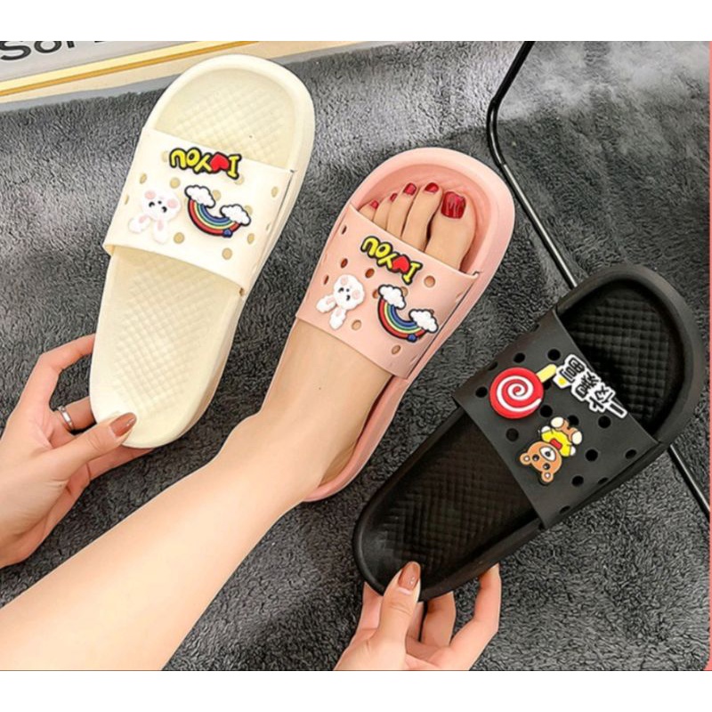 Sandal Jelly Import/Sandal Slop Import Motif Karakter