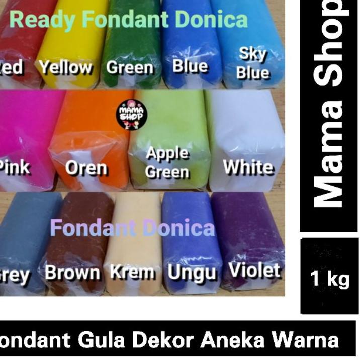 

☂ Fondant 1kg Merk Fondx Donnica Bahan kue Gula Dekor Icing Sugar Hiasan Kue ❃