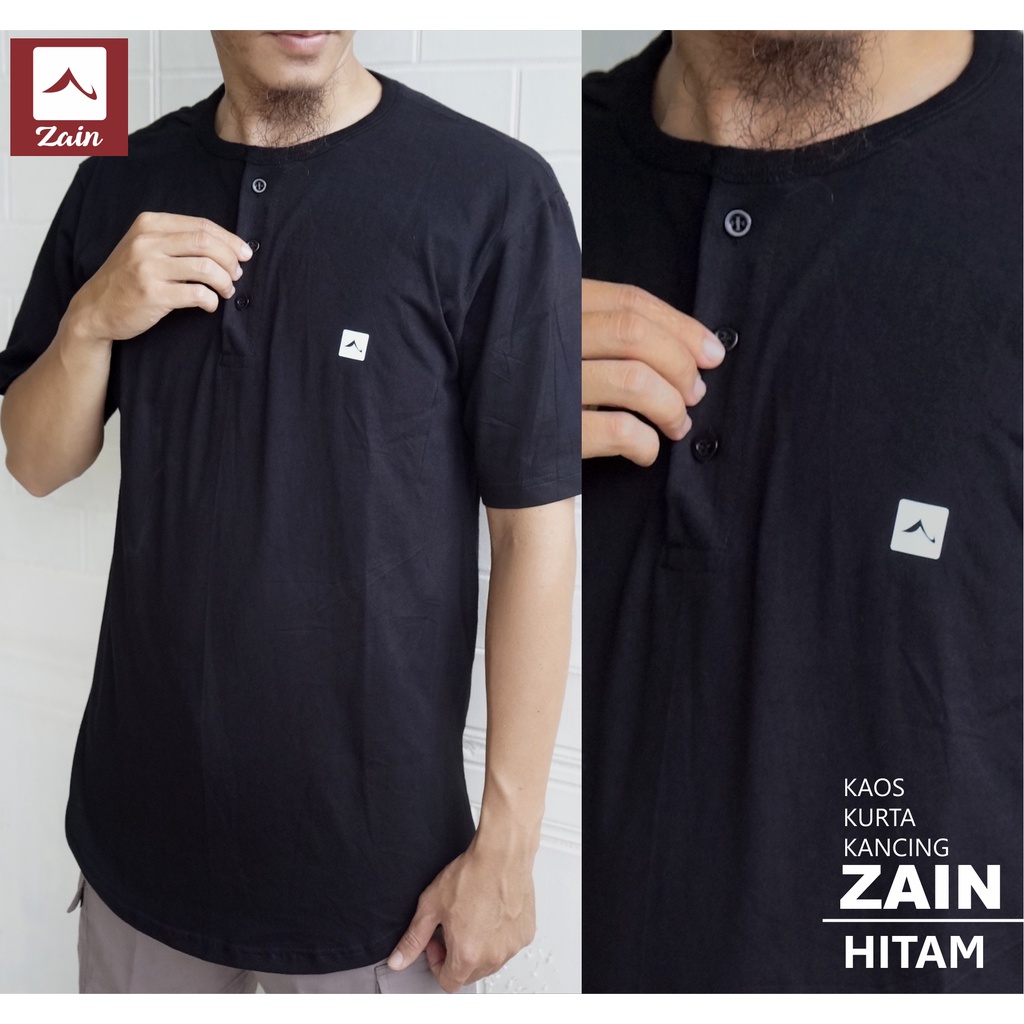 Kaos kurta ZAIN Kancing  - Cotton combed 24s