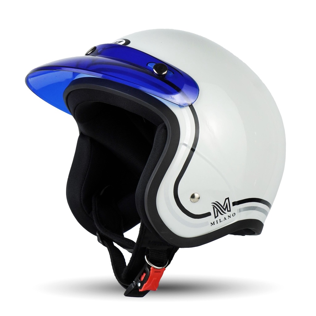 Helm Bogo Polos Helm Retro Pria Wanita SNI pet warna