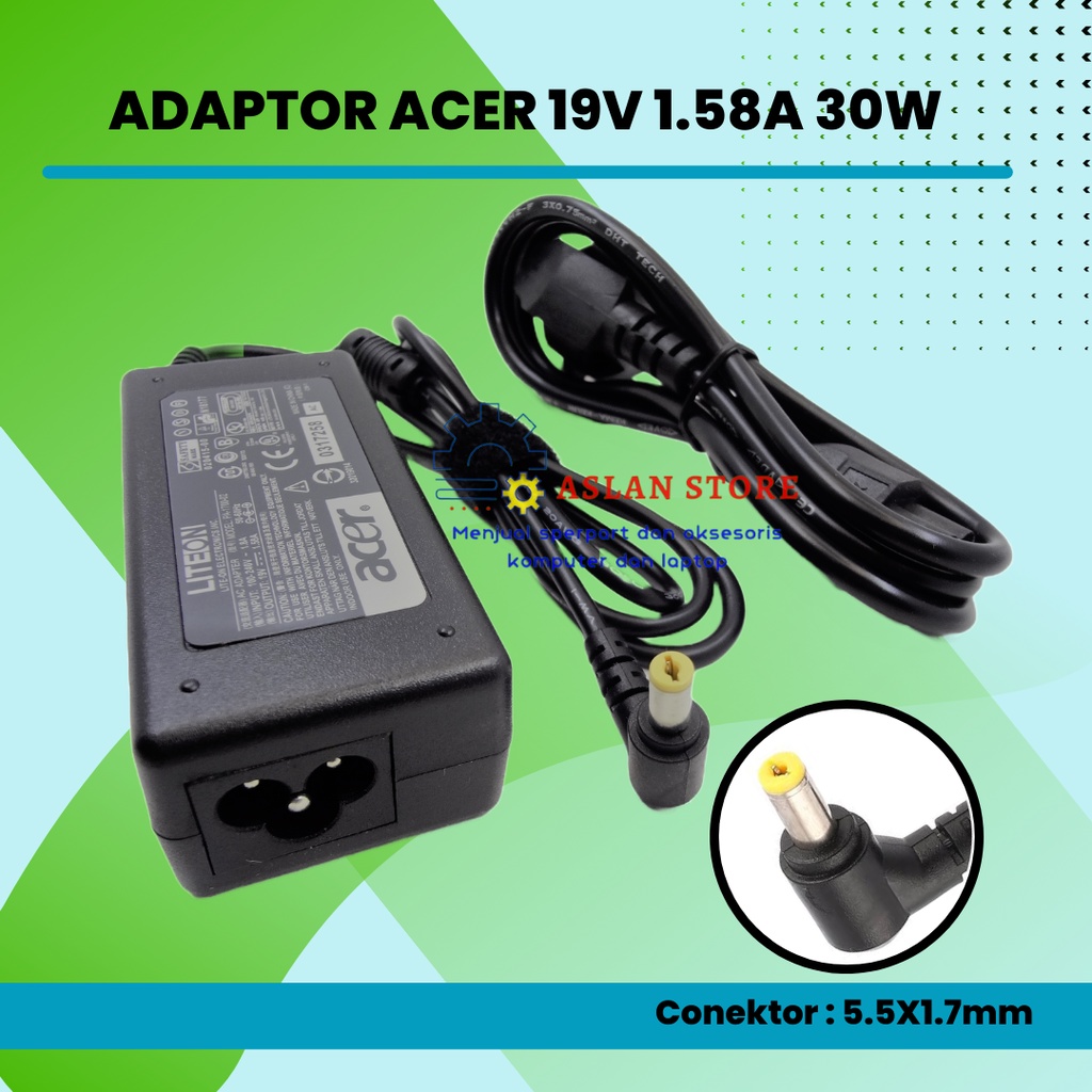 Adaptor Acer 19V 1.58A 5.5X1.7mm AC Power Adapter Acer Aspire One A150 D150 Acer Mini Netbook Series  Mini 10.1&quot; Netbook Mini 11.6&quot; Netbook Mini 8.9&quot; Netbook