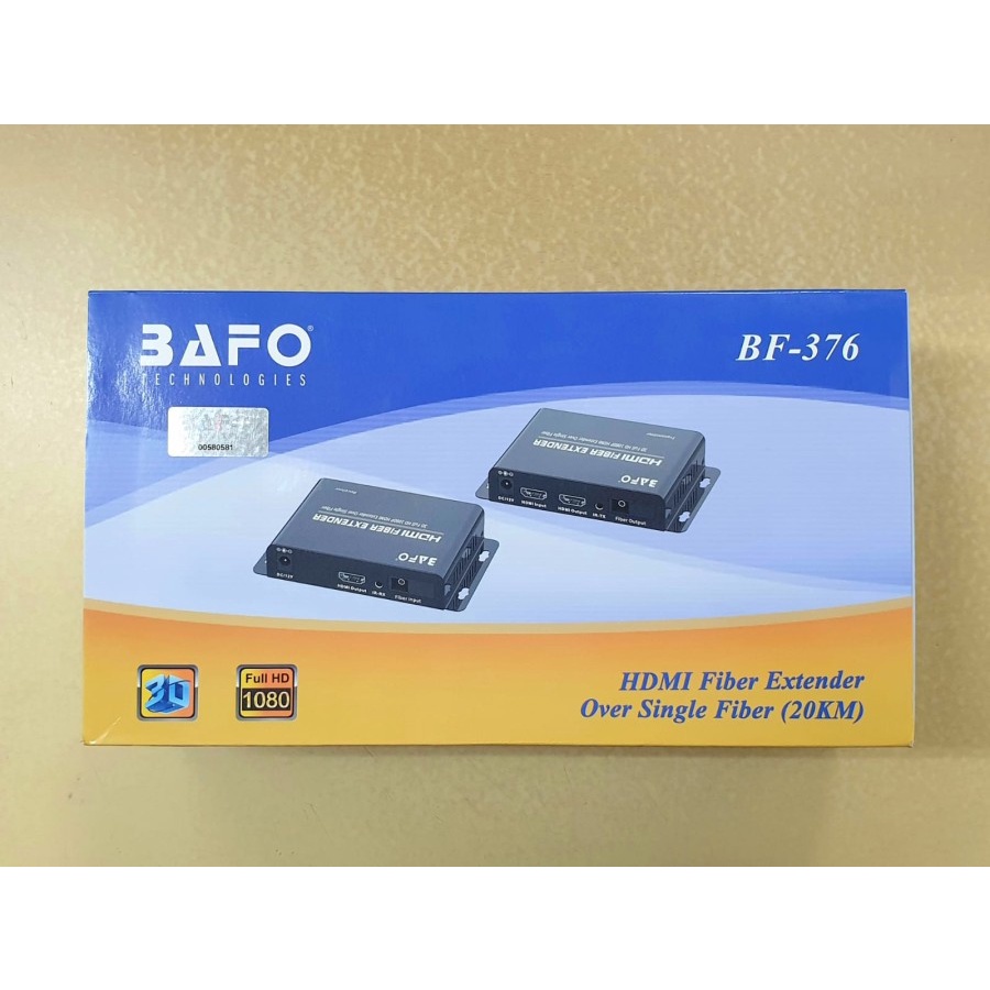 Bafo BF-376 HDMI Fiber Extender Over Single Fiber 20KM