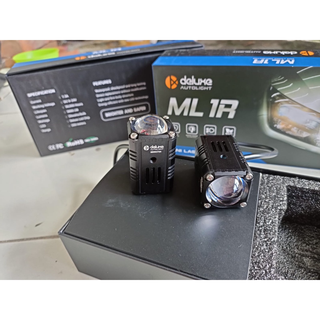 Mini Laser projector DELUXE ML1R 20 Watt lampu kabut foglamp bukan duromoto lampu tembak