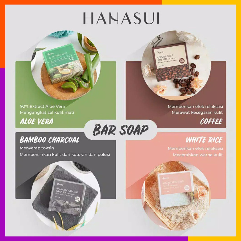 HANASUI BODY BAR SOAP / SABUN BATANG HANASUI BPOM