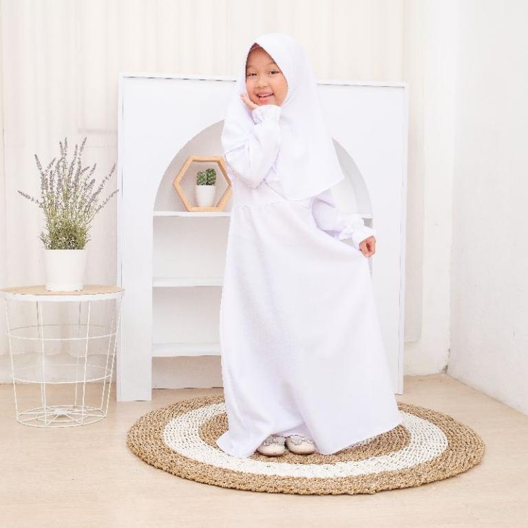 REKOMENDASI Baju Gamis Anak Gamis Putih Anak Baju Manasik Anak Perempuan Maryam Kids