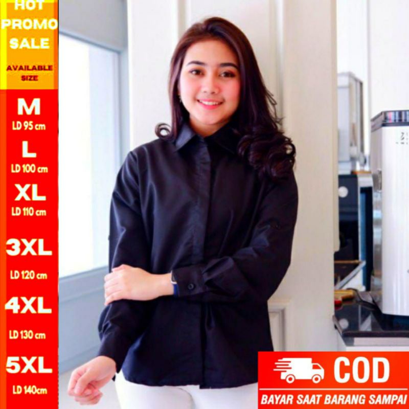 KEMEJA POLOS WANITA BIG SIZE  KEMEJA OVERSIZE WANITA GFS MORI BLOUSE  KEMEJA CROP KEMEJA LENGAN PANJ