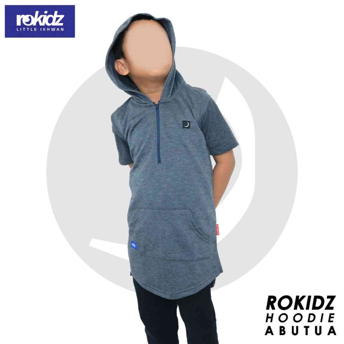 Rompi Sholat Rosal Rompi Sholat Shalat Hoodie Anak Gamis anak - Abu S, XXL / Rokidz - abu tua, M(M7R