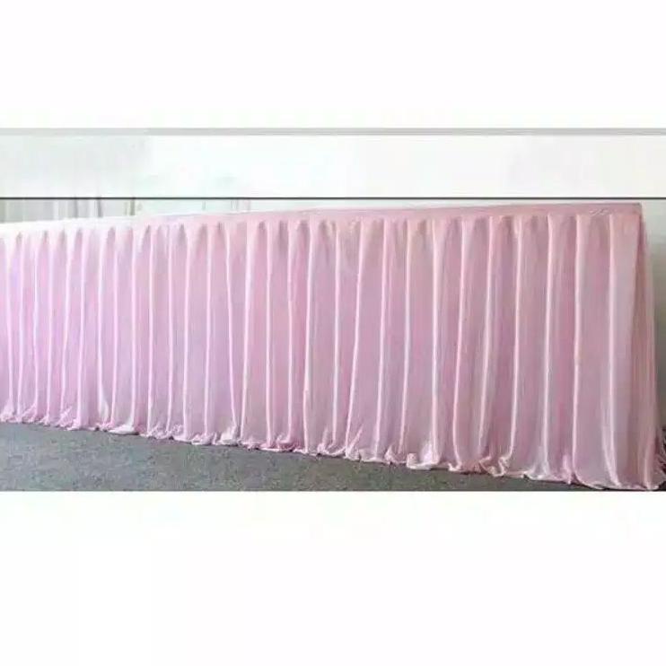 TERBARU  Rok meja Dekorasi prasmanan kain filamin tinggi 75cm.