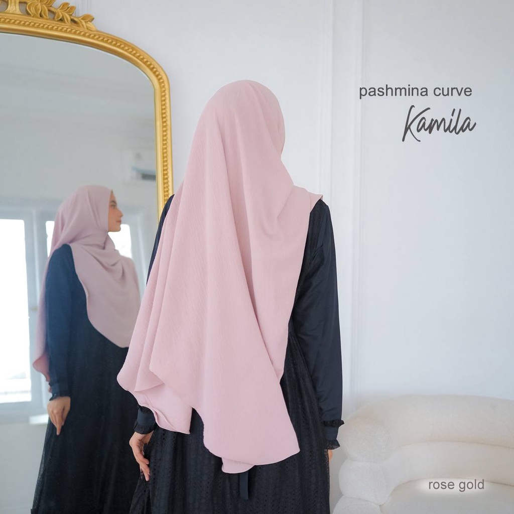 Riskirich Kamila Pashmina Ala Malaysian Look Uk Syari 100 x 170cm / Jilbab Pashmina Curve Viral Kekinian Bahan Airflow Crinkle Anti Kusut