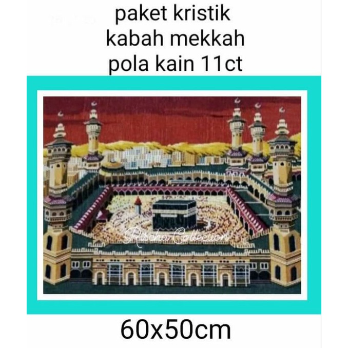 paket kristik kabah 11ct pola di kain