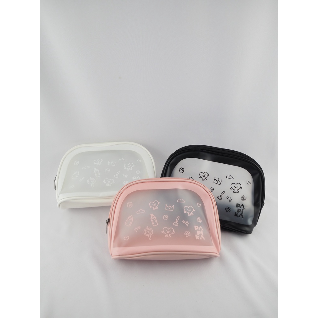 PAPIKA Makeup Pouch Waterproof Transparant 1006 Tas Kosmetik Wanita Anti Air Tas Makeup Wanita Kapasitas Besar Transparan Waterproof Anti Air