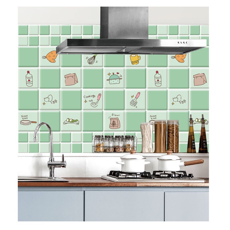 MMM Stiker Dinding Anti Minyak Wall Sticker Anti Minyak Dapur Kitchen Sheet ukuran besar 60X100 cm