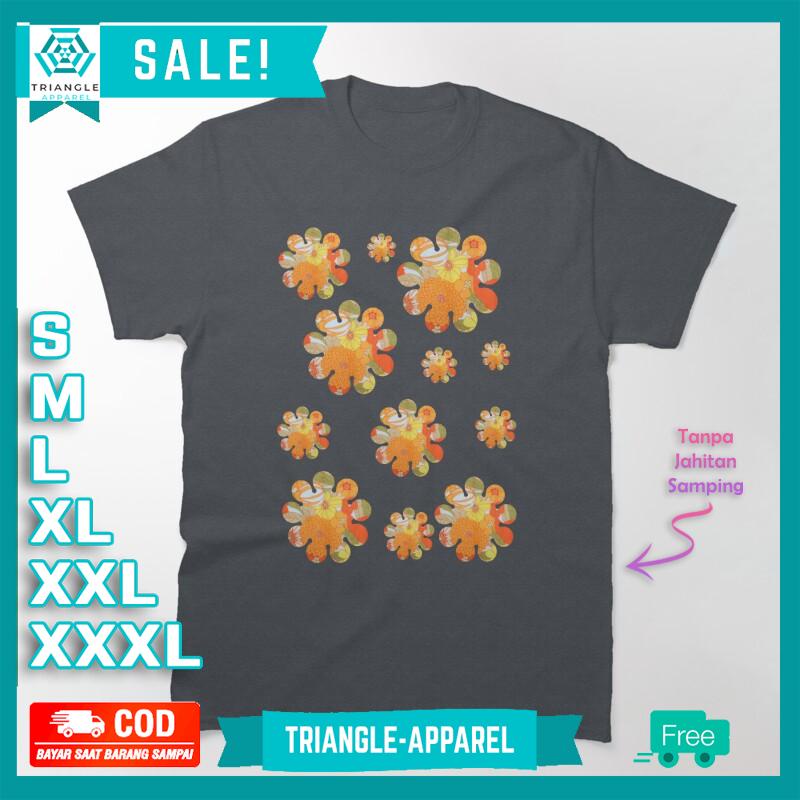 Baju Kaos Pria 70s Flowers  453