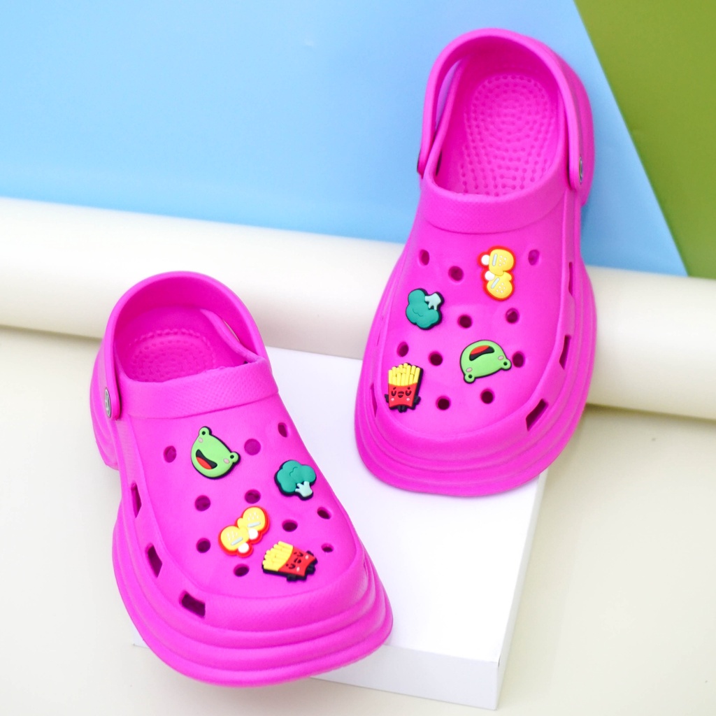 3046L - Porto Leveling Sandal Wanita Lucu Kekinian Terbaru Size 37 - 40 Karet Nyaman Untuk Harian Anti Slip