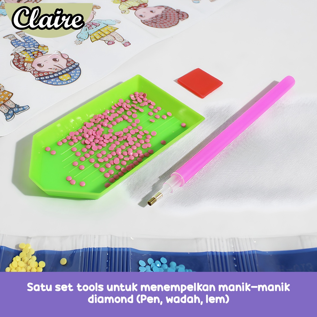 Dimond Sticker Cutie Pop / 12 Stiker Anak / 1 set Manik Manik Diamond