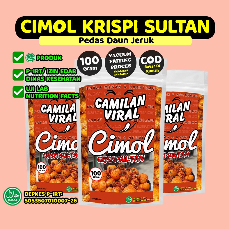 

Cimol Kering Pedas Daun Jeruk 100 Gram Kemasan STP Bening Tebal dengan Klip Seal - Cemilan Pedas