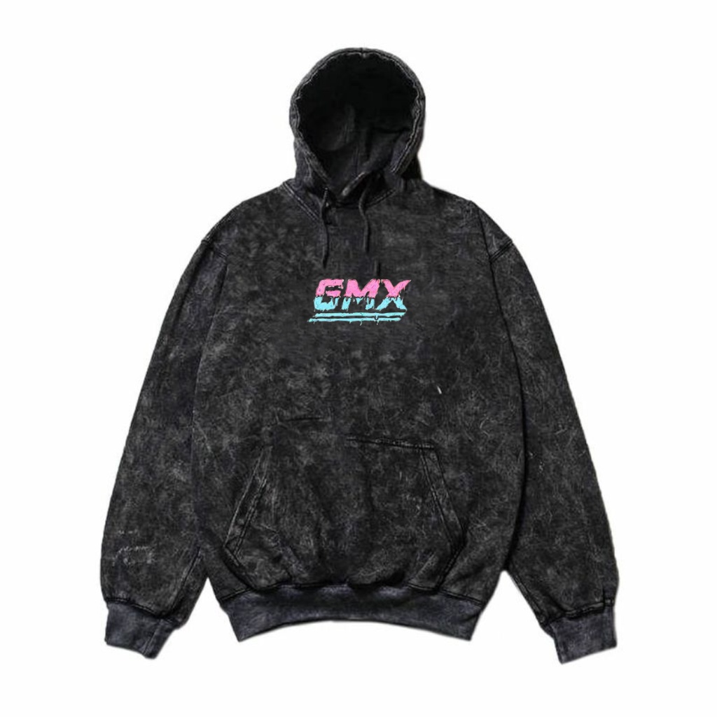 Geoff Max Oficial - Pullover Hoodie Woshing Black Snow #08 Pria Wanita Katun Plecce Tebal Premium Si