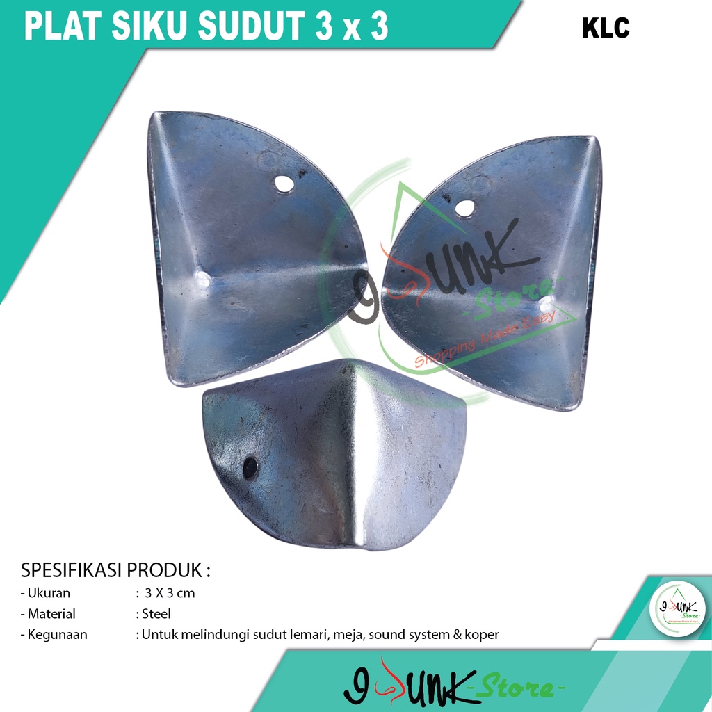 Plat Siku Besi Sudut Pelindung Sudut Meja / Ujung Lemari Kayu/UK 3x3