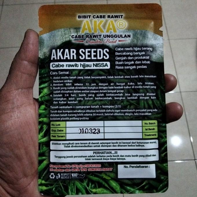 Benih Cabe Rawit Hijau AKAR - Bibit Cabe Rawit Nissa Nisa - CRM Nissa
