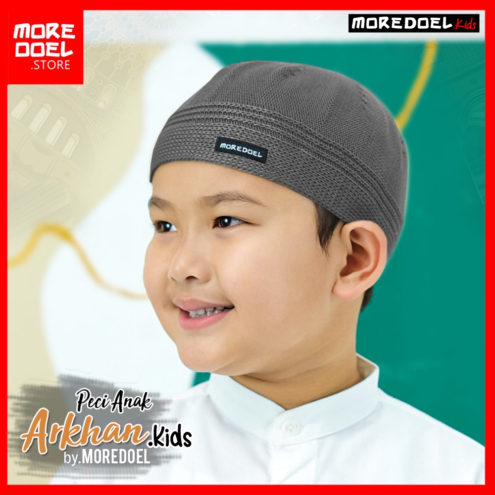Peci Rajut Anak Arkhan By Moredoel Nyaman dipakai Shalat dan Gaya dipakai Harian