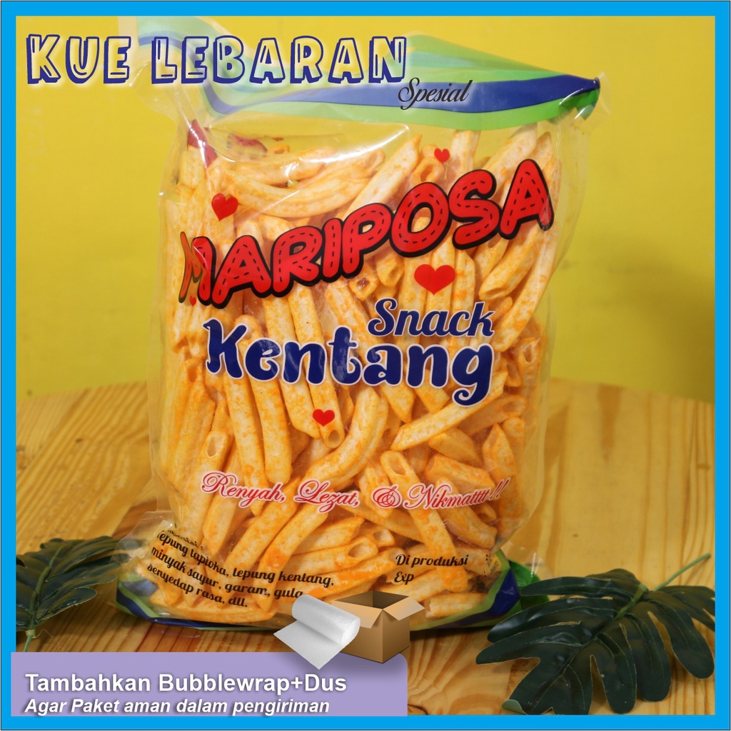 

Mariposa Snack Kentang - Kentang stik rasa - Spesial Kue Lebaran