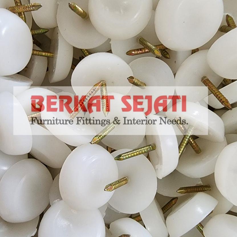 Di⚡kon   PUTIH (50 PCS) Paku Plastik Anti Slip Alas Kaki Bawah Meja Kursi Lemari Sofa Bangku Rotan