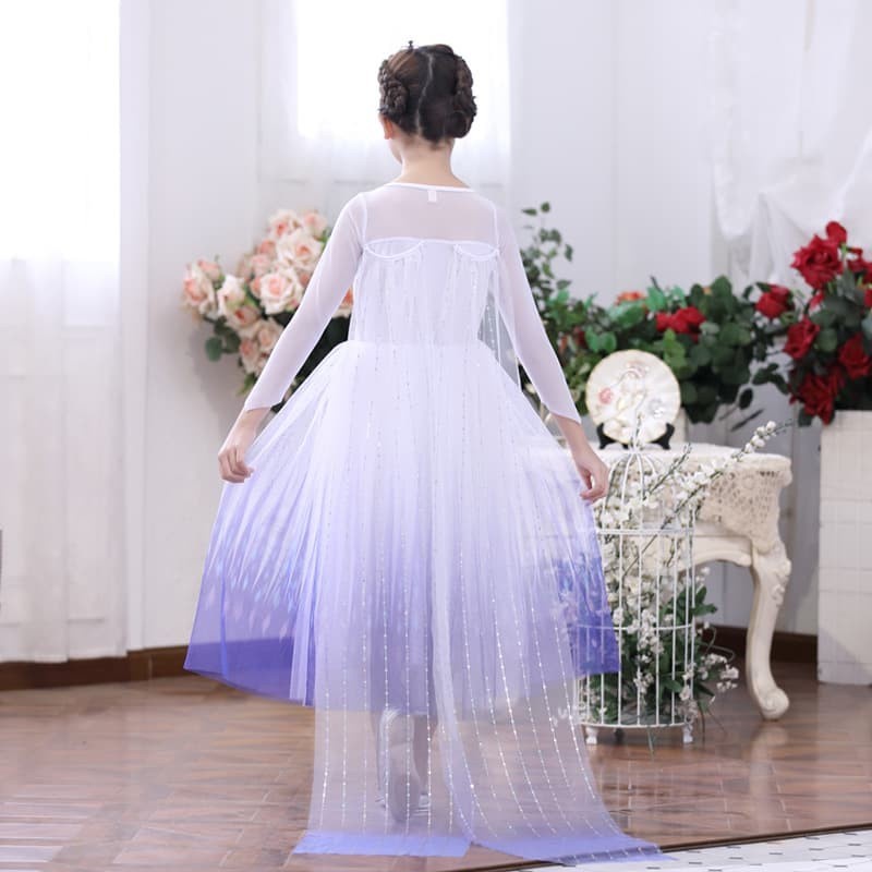 Kostum Frozen 2 Elsa Baju Costume Dress Pesta Anak Princess New