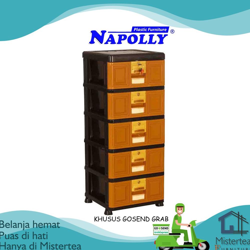 [GOSEND GRAB] LEMARI PLASTIK NAPOLLY STB 500 / RAK PLASTIK SERBAGUNA / EXCEL / LACI PLASTIK 5 SUSUN 