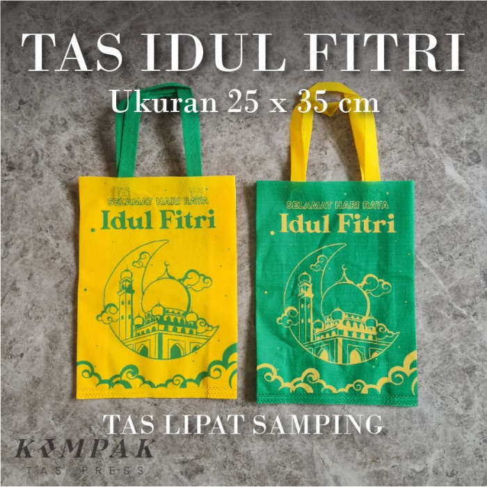 

Tas Idul Fitri Lebaran 25X35 Cm Kantong Spunbond Goodie Bag Sablon 053