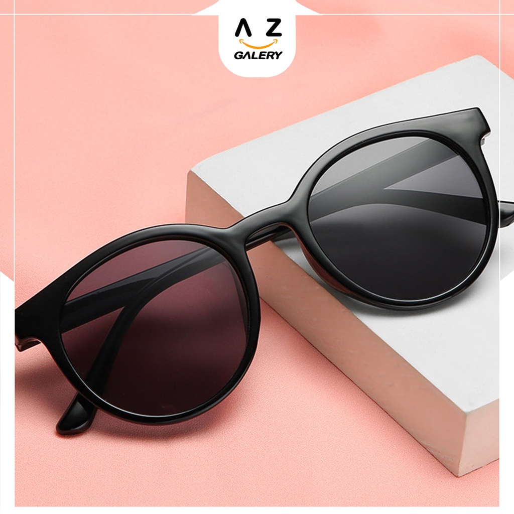 Azgalery KM08 Kacamata Fashion Wanita Korean Fashion Retro Sunglasses Eyewear Impor Berkualitas