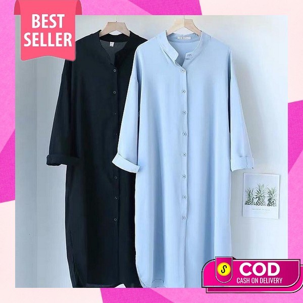 ♨ Atasan Kemeja Tunik Jumbo/Atasan Tunik Jumbo Wanita/Tunik Katun Terbaru/Kemeja Tunik Kerudung ☀ Tu