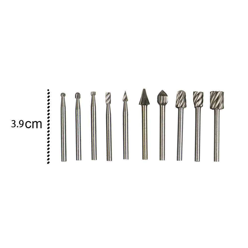 (BISA COD) FTIHSHP  Mata Bor Tungsten Carbide Cone Spiral Bits 10 PCS - GJ0106